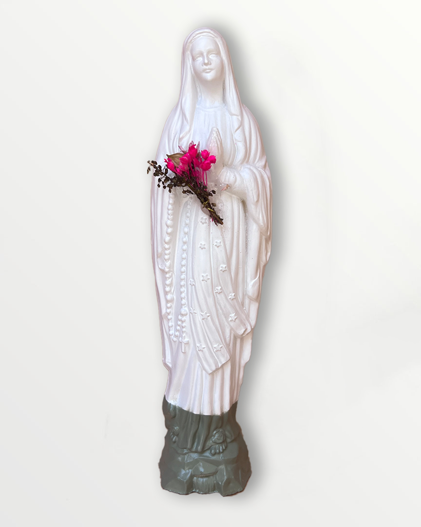 Statuette Vierge fleurie 17 cm