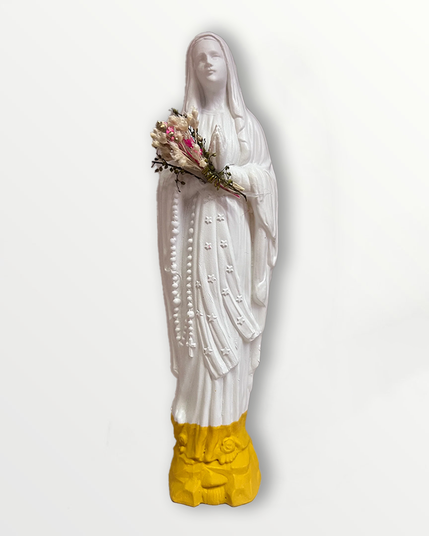 Statuette Vierge fleurie 17 cm