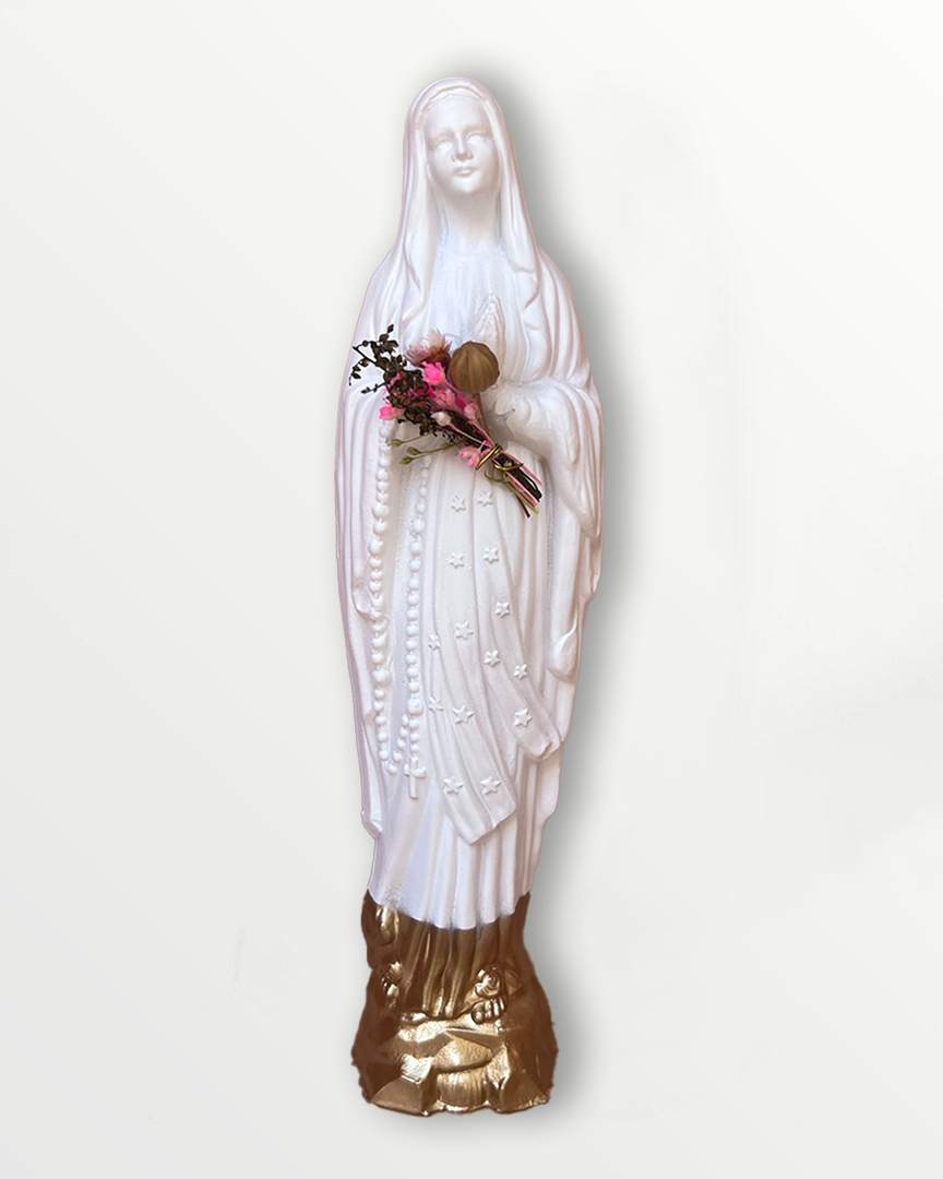 Statuette Vierge fleurie 17 cm