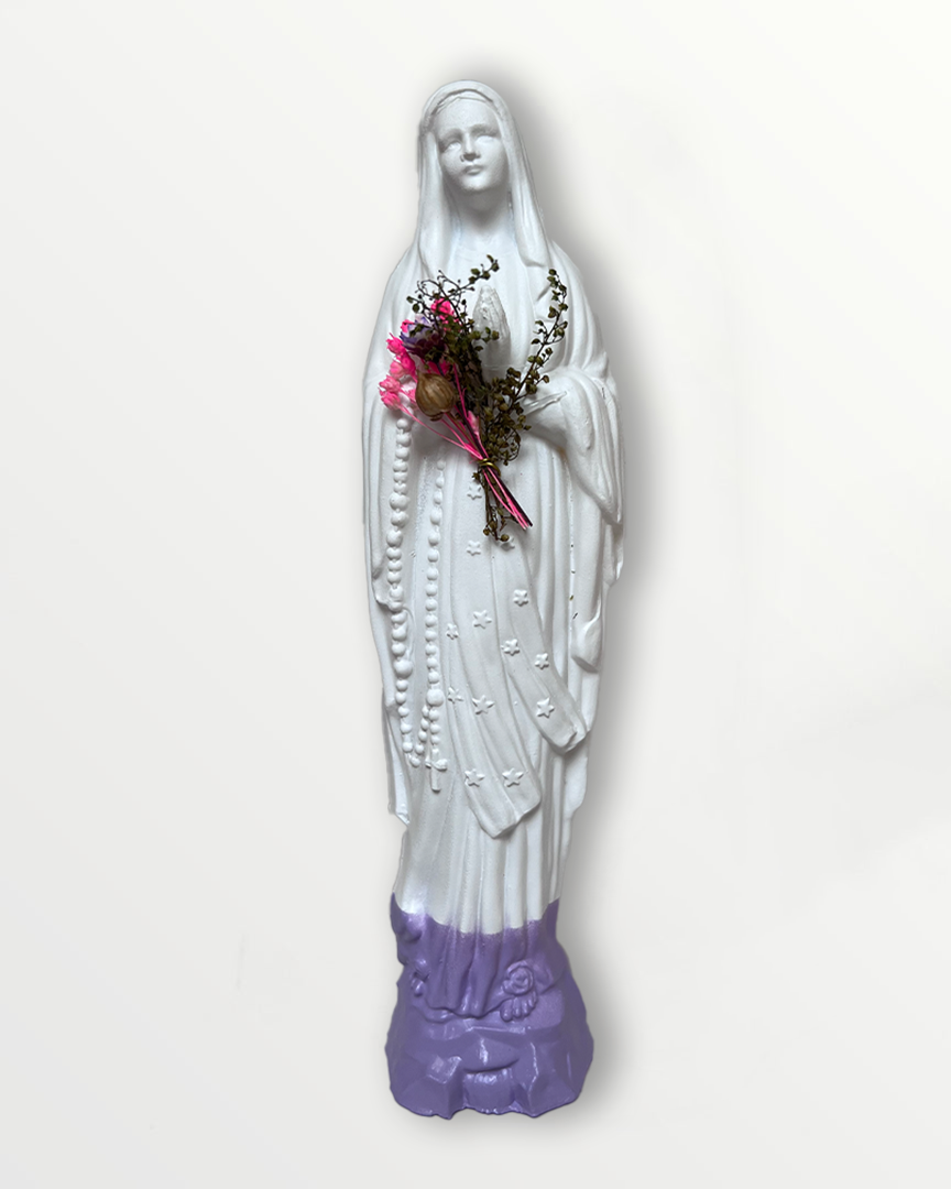 Statuette Vierge fleurie 17 cm