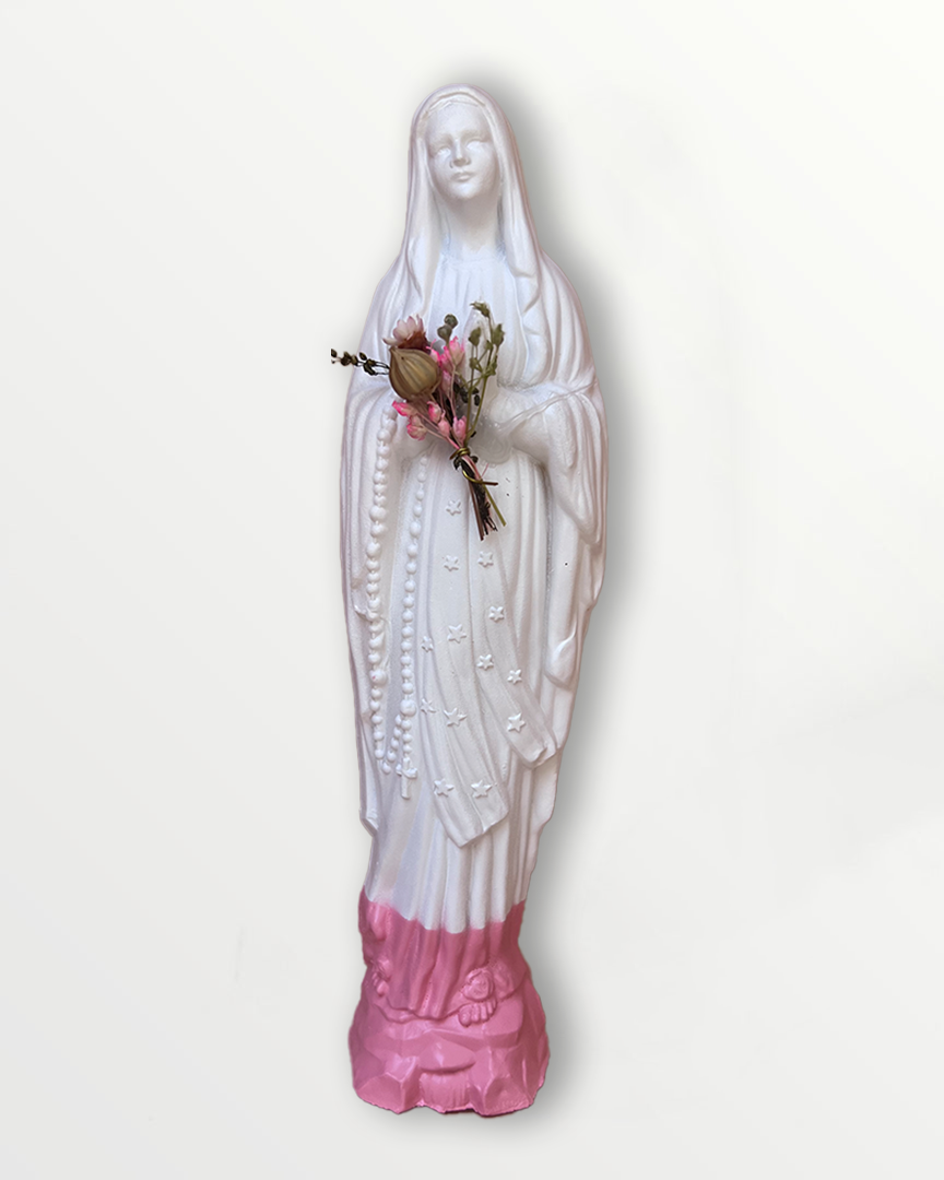 Statuette Vierge fleurie 17 cm