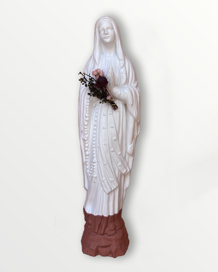 Statuette Vierge fleurie 17 cm