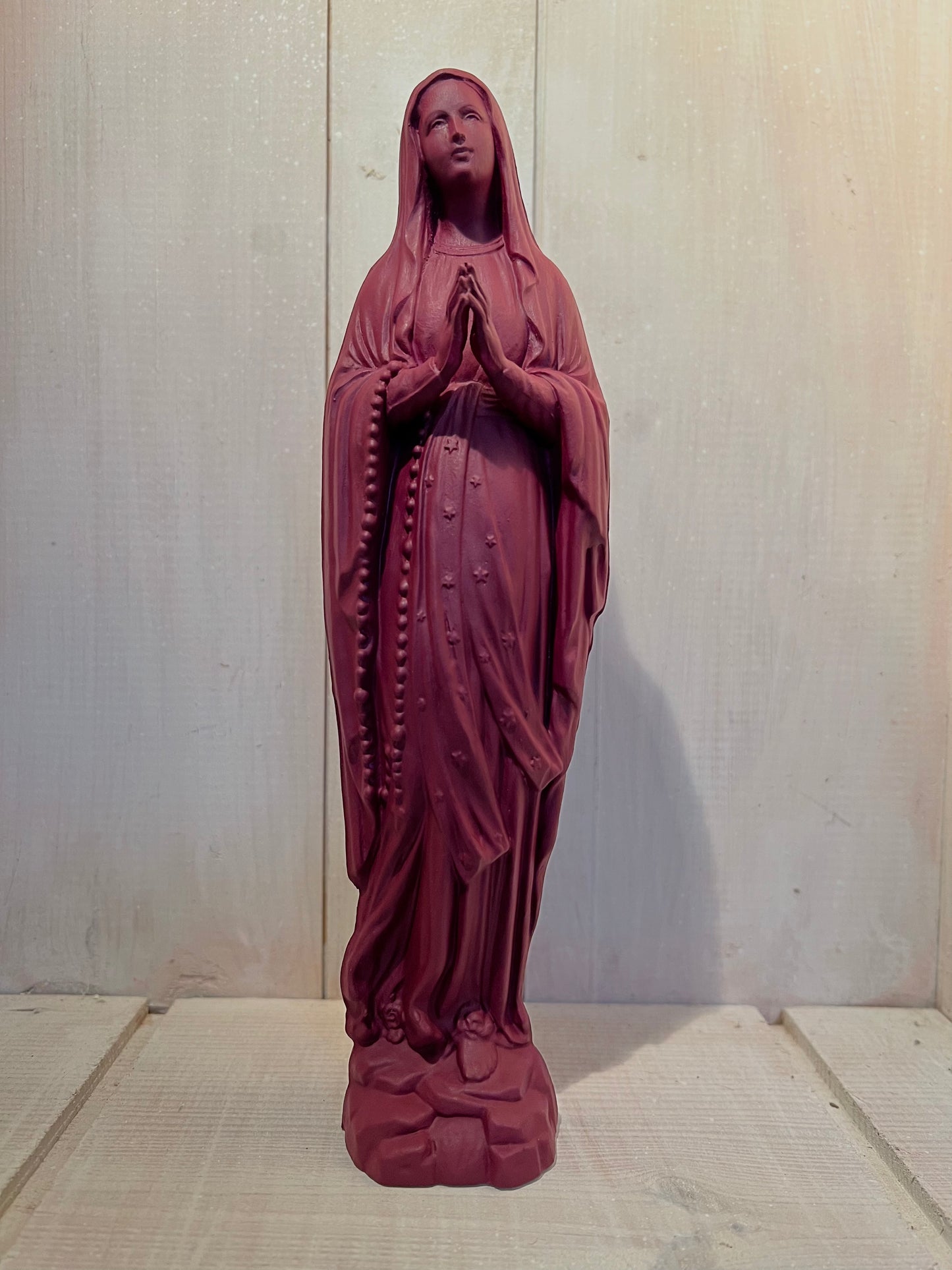 Statuette Vierge 20 cm Couronnée Fleurie