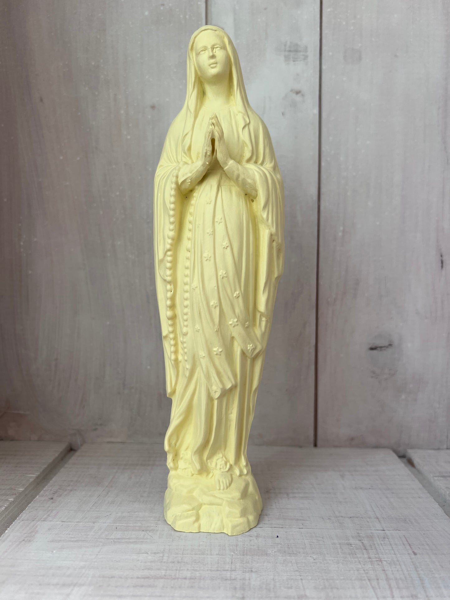Statuette Vierge 20 cm Couronnée Fleurie