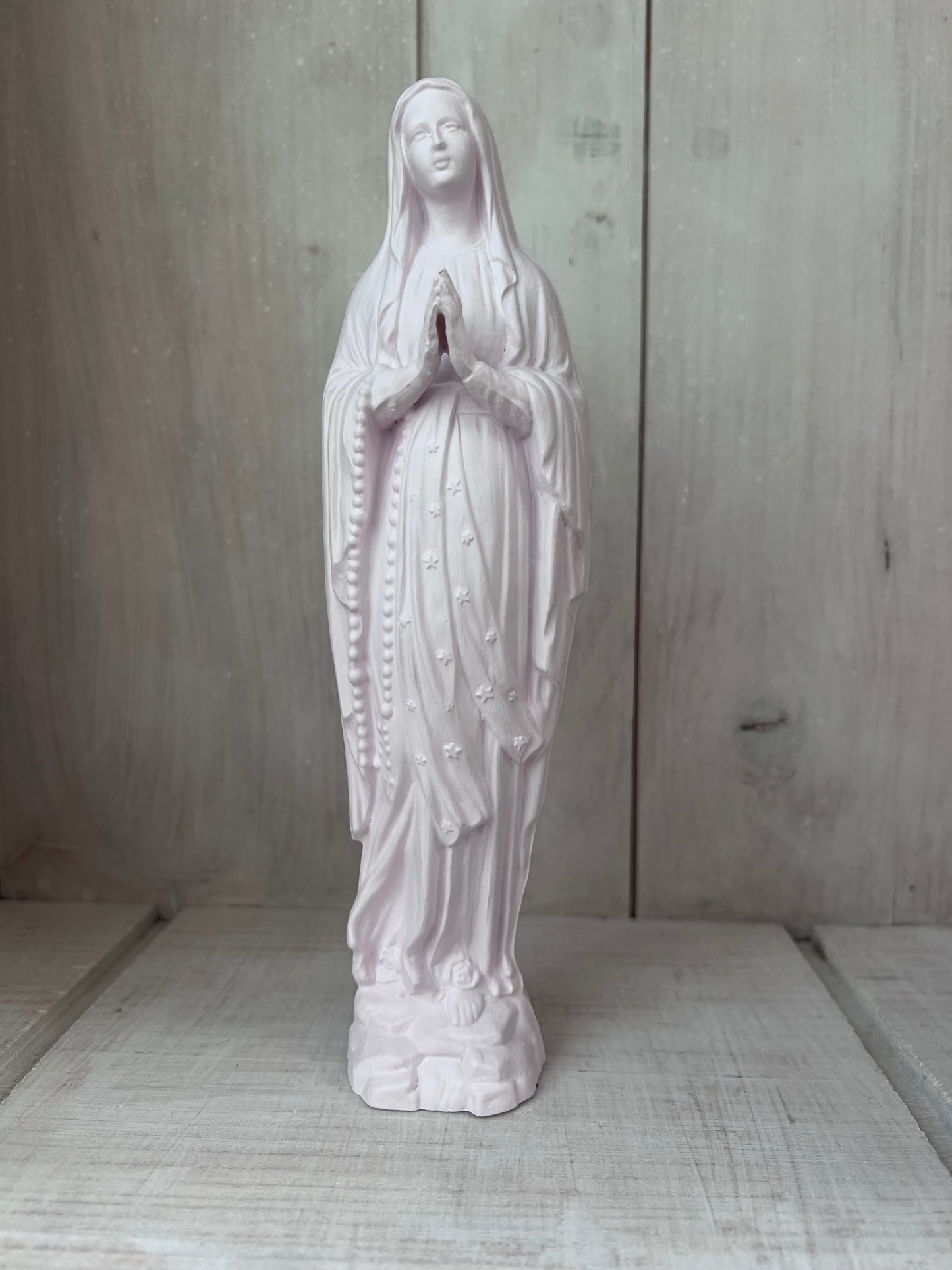 Statuette Vierge 20 cm Couronnée Fleurie