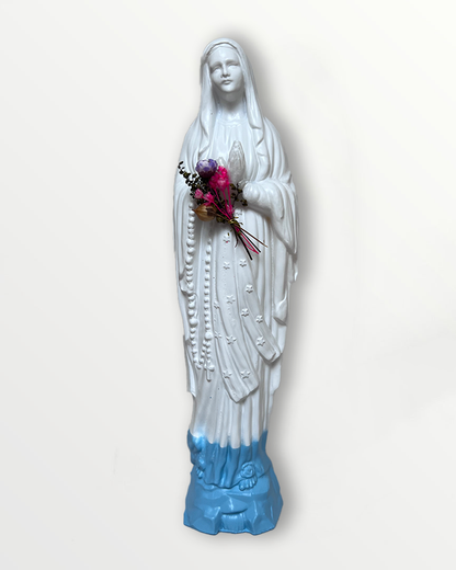 Statuette Vierge fleurie 17 cm