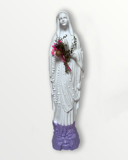 Statuette Vierge fleurie 17 cm