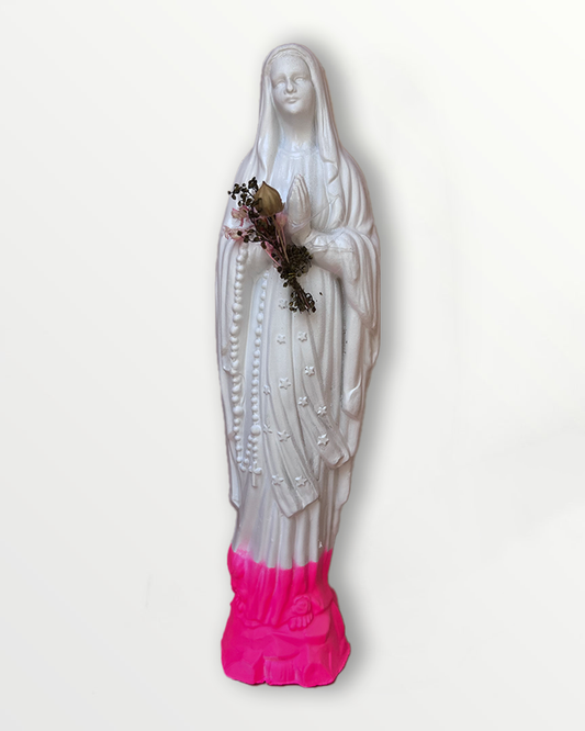 Statuette Vierge fleurie 17 cm